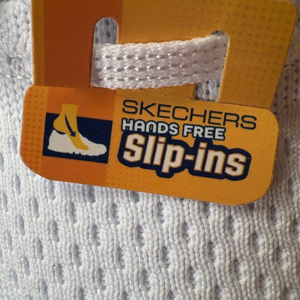 Skechers Women's Knit Sneakers in White and Silver - Picture 6 of 13